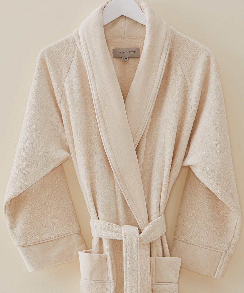 Premium Cotton Bathrobe Fresh, beige, size L