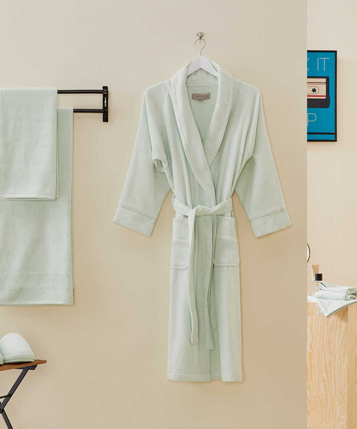 Premium Cotton Bathrobe Fresh, mint, size L