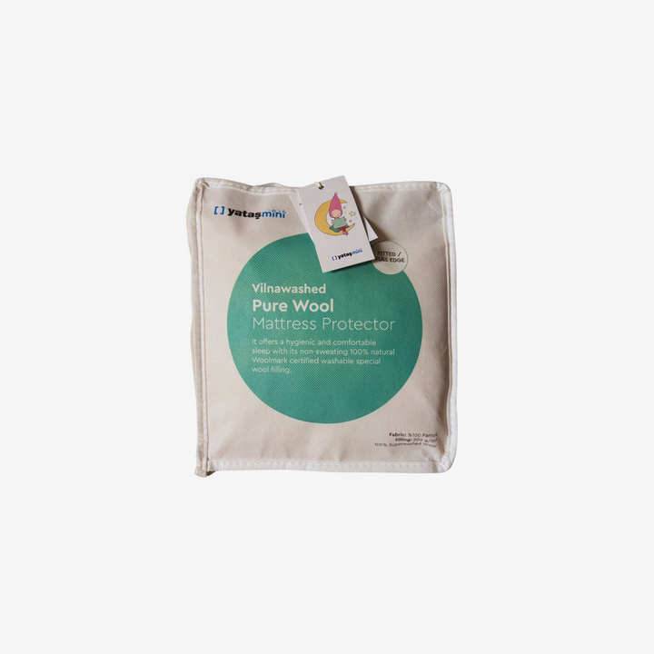 Vilnawashed Crib Mattress Protector, with Wool Filling, Winter, 60x120 cm