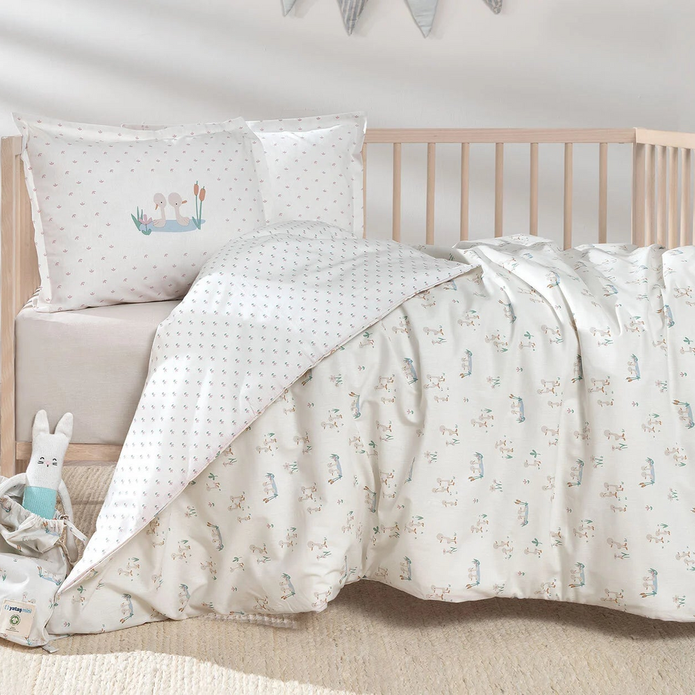 Baby Bedding Set Boone, for Crib, 100% Organic Cotton, 100x150 cm