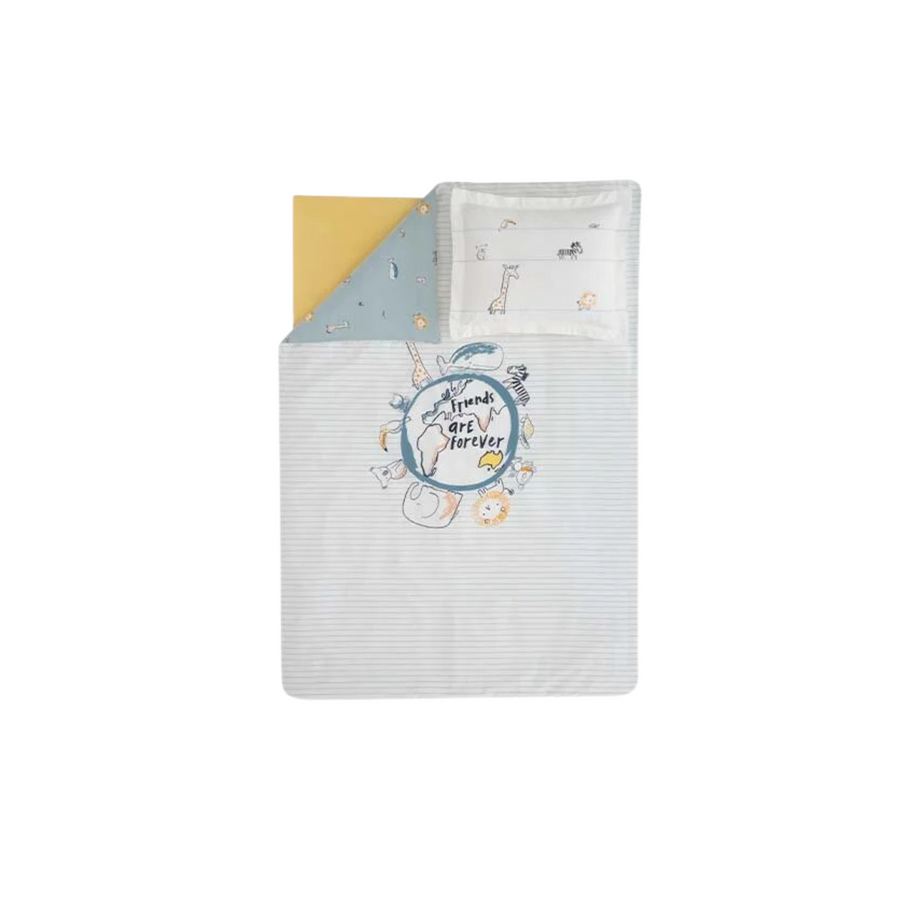 Baby Bedding Set Friends, for Crib, 100% Renforcé Cotton, 100x150 cm