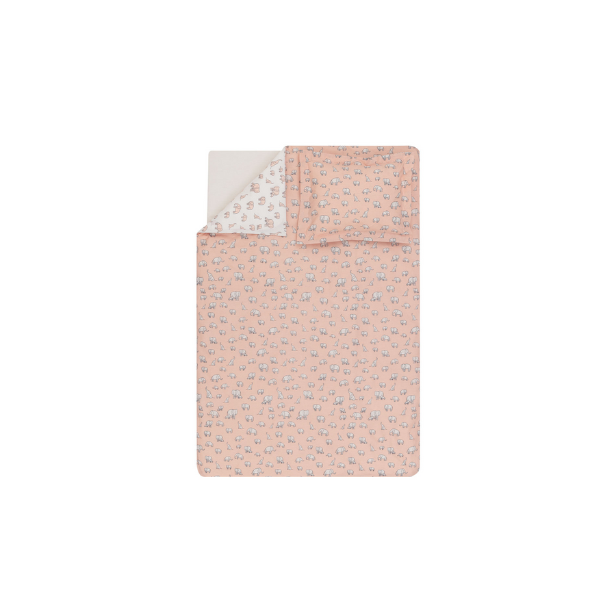 Baby Bedding Set Poovey, for Crib, 100% Renforcé Cotton, pink, 100x150 cm