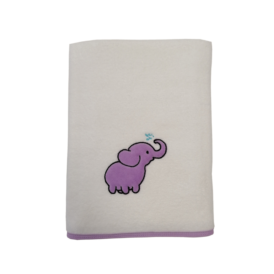Organic Kids Towel Elephant, 100% Organic Cotton, 70x130 cm