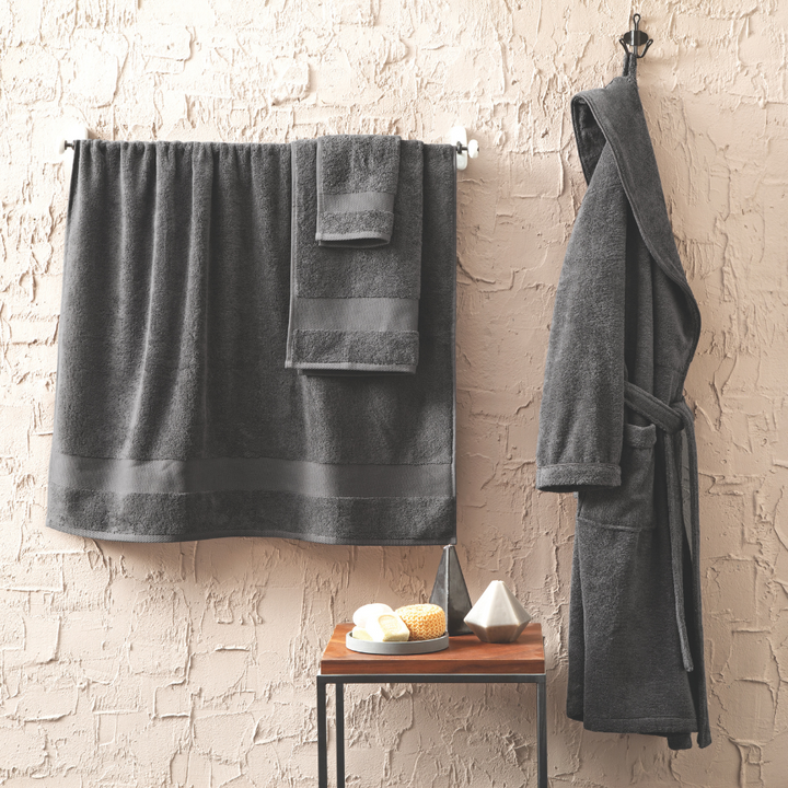 Classic Towel Essentials, 100% Cotton Jersey, Anthracite, 30x50 cm