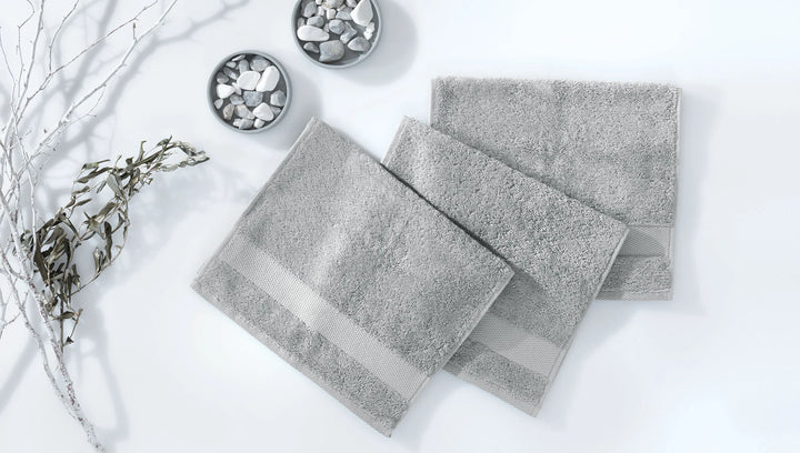 Classic Towel Essentials, 100% Cotton Jersey, Grey, 30x50 cm