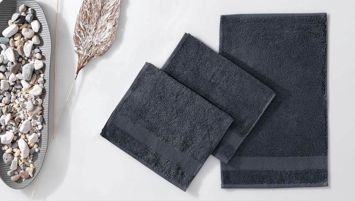 Classic Towel Essentials, 100% Cotton Jersey, Anthracite, 30x50 cm