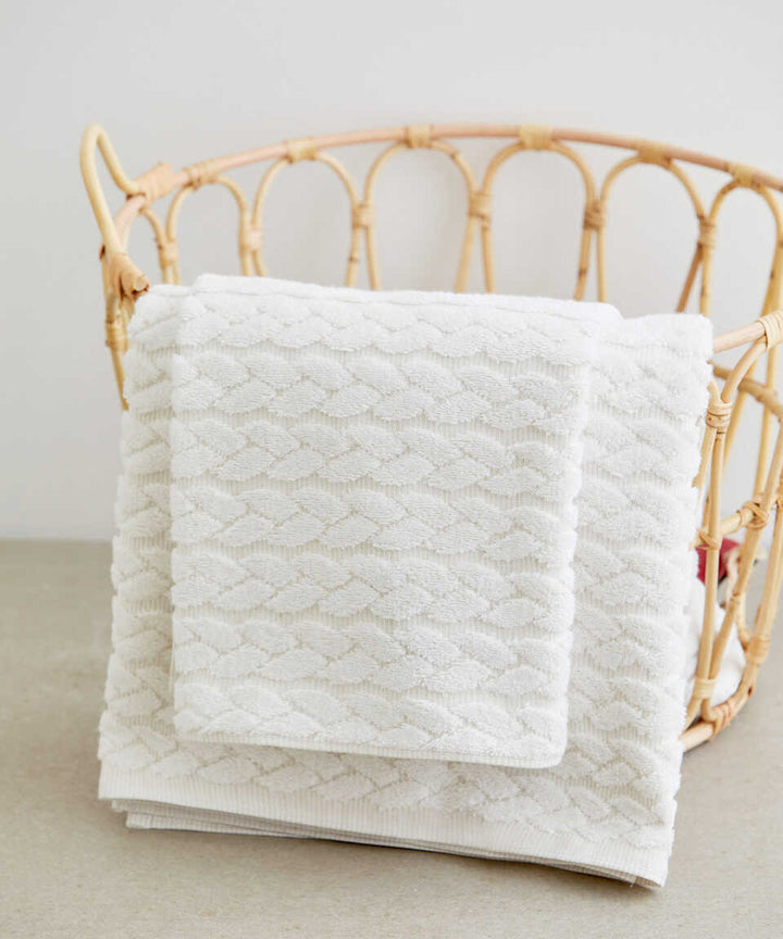 Linen Blend Towel Kilyos Lale, Beige, 50x100 cm