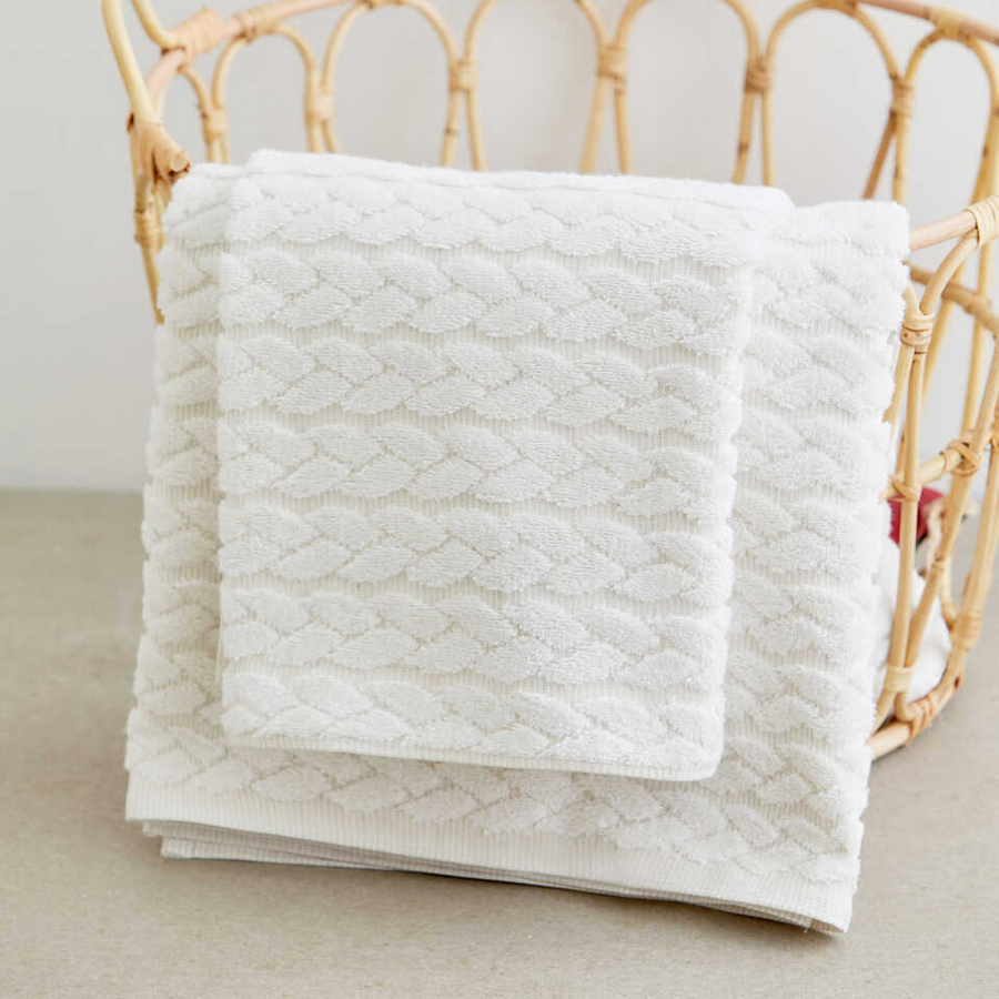 Linen Blend Towel Kilyos Lale, Beige, 50x100 cm