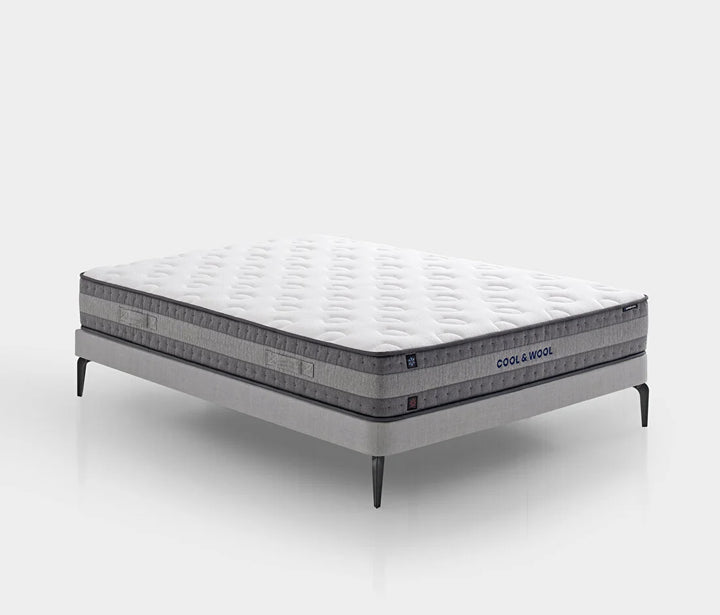Cool & Wool Mattress, Medium Firm, Pocket Spring, Double-Sided/Thermoregulatory, 160x200 cm