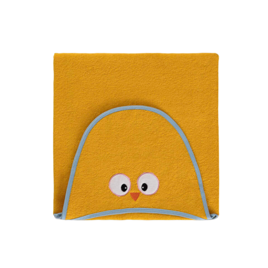 Organic Swaddle Owl, 100% Organic Cotton, orange, 70x100 cm