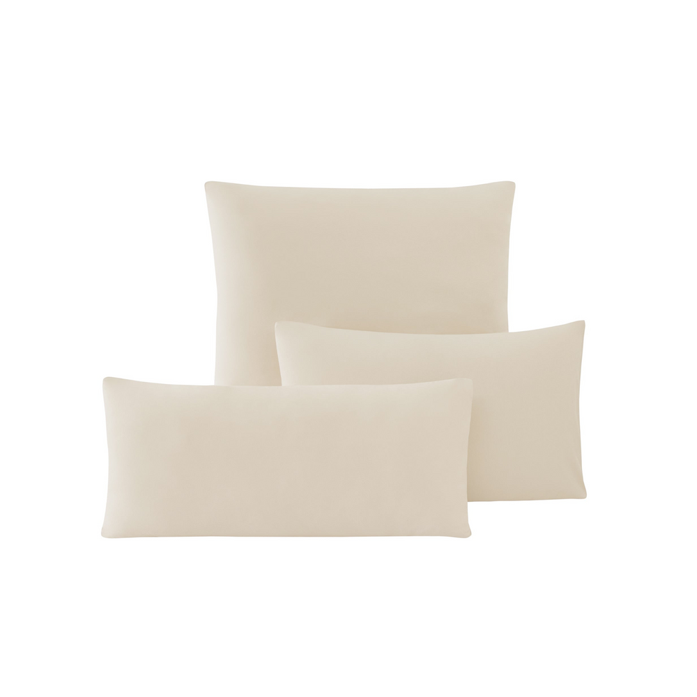 Renforcé Cotton Pillowcases Plain, 2 pcs, 100% Cotton, beige, 80x80 cm