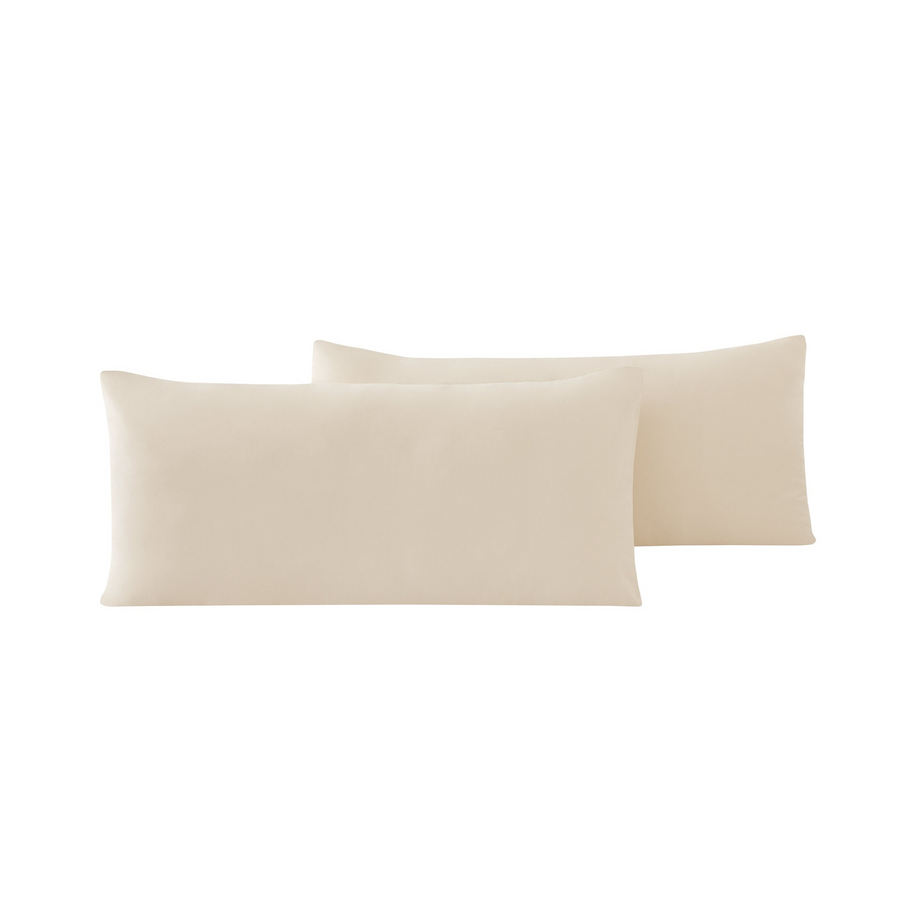 Renforcé Cotton Pillowcases Plain, 2 pcs, 100% Cotton, beige, 40x80 cm