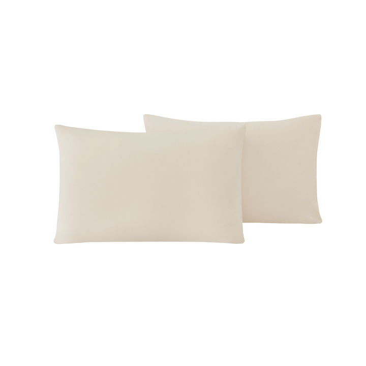 Renforcé Cotton Pillowcases Plain, 2 pcs, 100% Cotton, beige, 50x70 cm