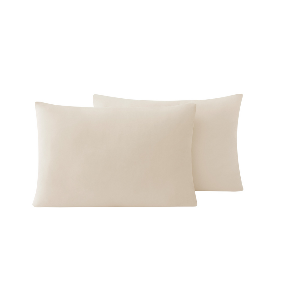 Renforcé Cotton Pillowcases Plain, 2 pcs, 100% Cotton, beige, 60x80 cm