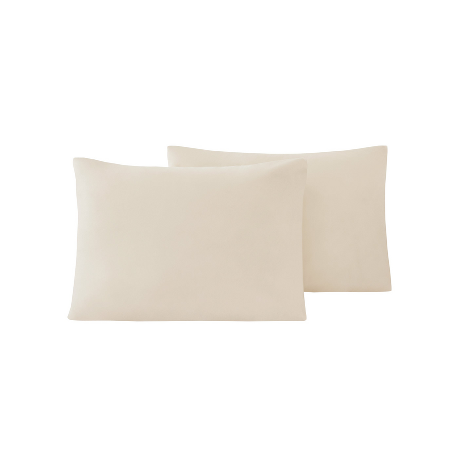 Renforcé Cotton Pillowcases Plain, 2 pcs, 100% Cotton, beige, 70x90 cm