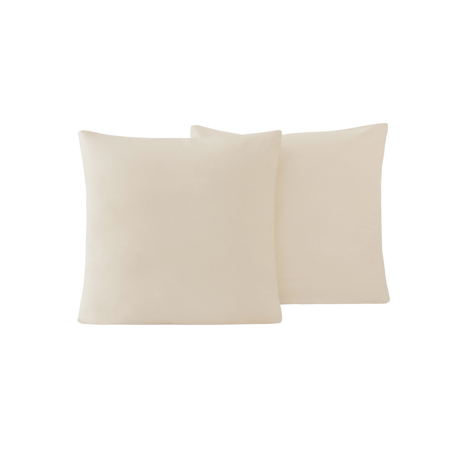Renforcé Cotton Pillowcases Plain, 2 pcs, 100% Cotton, beige, 80x80 cm