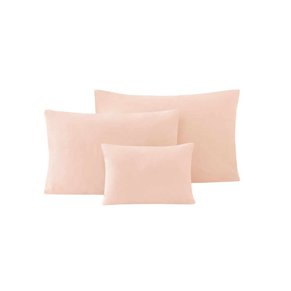 Renforcé Cotton Pillowcases Plain, 2 pcs, 100% Cotton, pink, 40x50 cm