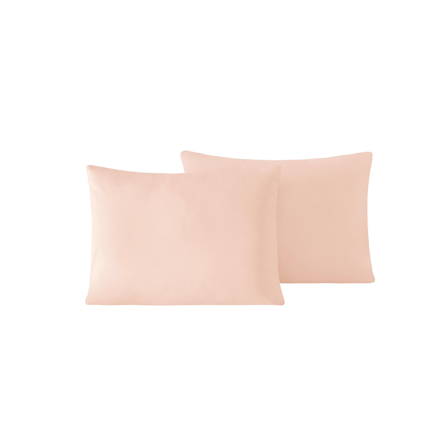 Renforcé Cotton Pillowcases Plain, 2 pcs, 100% Cotton, pink, 40x50 cm