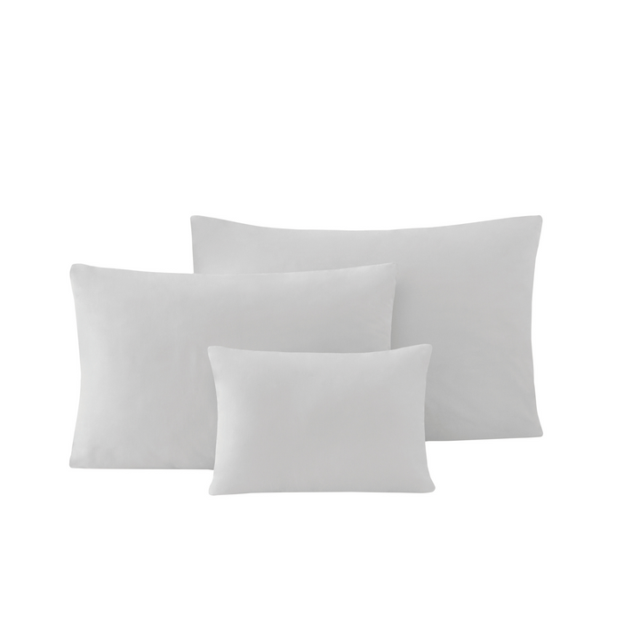 Renforcé Cotton Pillowcases Plain, 2 pcs, 100% Cotton, grey, 40x80 cm
