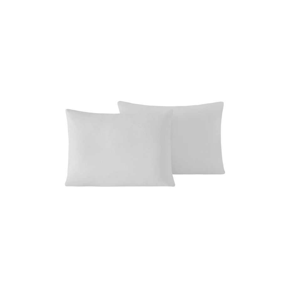 Renforcé Cotton Pillowcases Plain, 2 pcs, 100% Cotton, grey, 40x50 cm