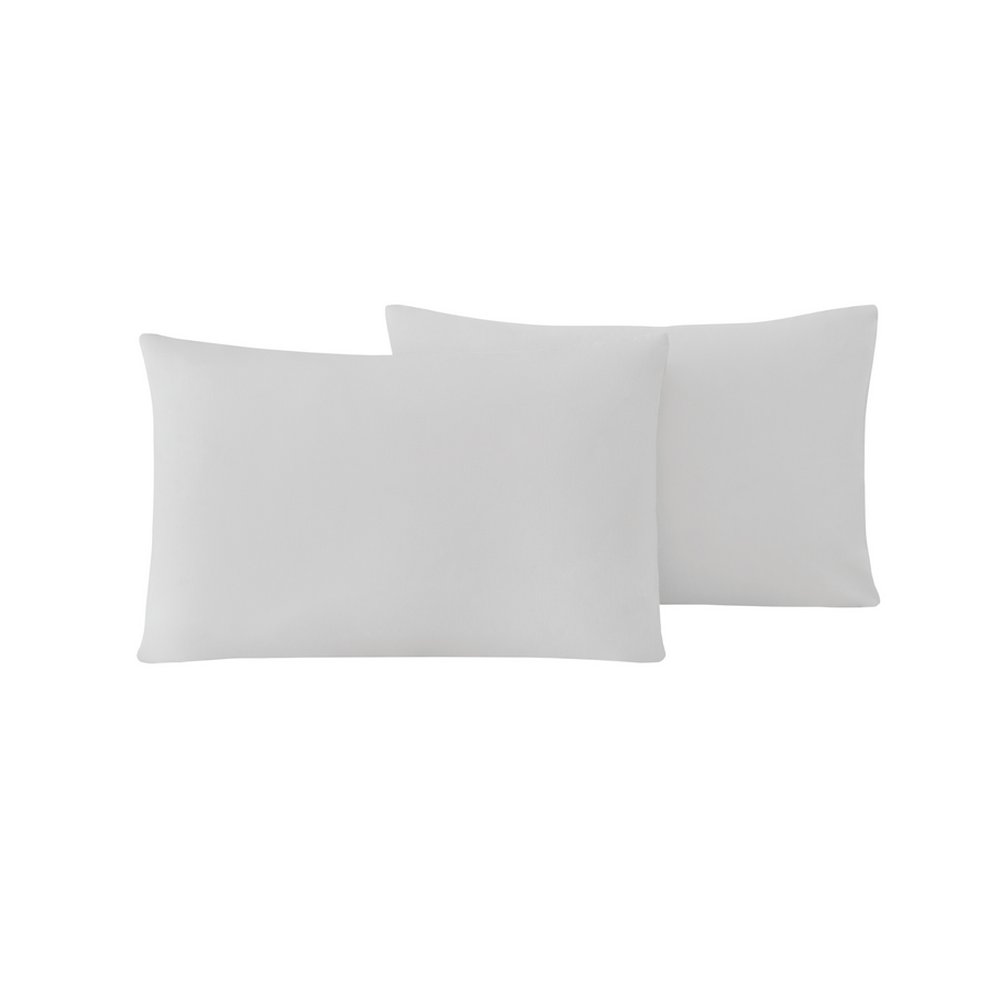 Renforcé Cotton Pillowcases Plain, 2 pcs, 100% Cotton, grey, 50x70 cm