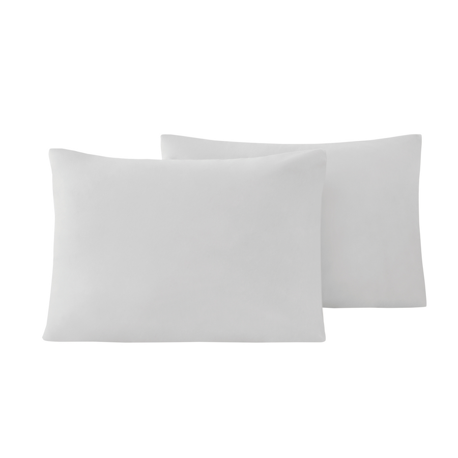 Renforcé Cotton Pillowcases Plain, 2 pcs, 100% Cotton, grey, 70x90 cm