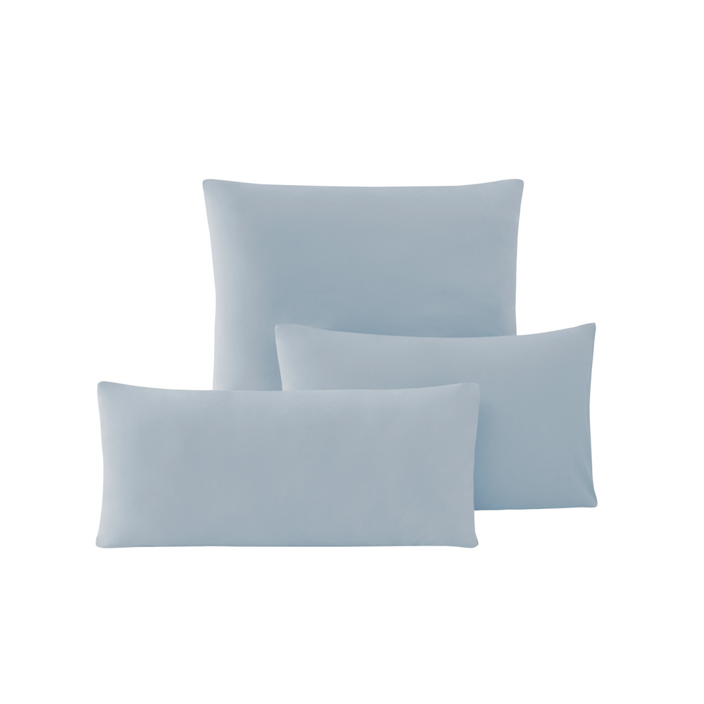 Renforcé Cotton Pillowcases Plain, 2 pcs, 100% Cotton, light blue, 80x80 cm