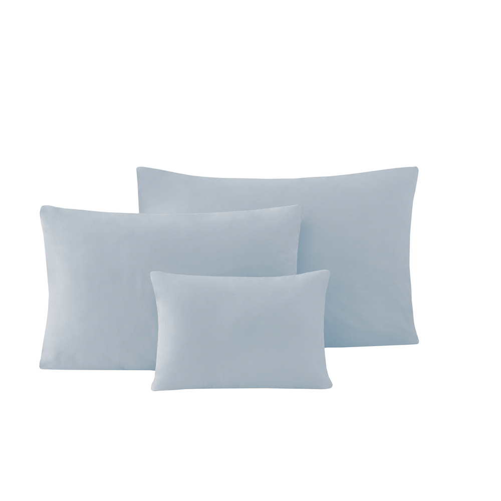 Renforcé Cotton Pillowcases Plain, 2 pcs, 100% Cotton, light blue, 40x50 cm