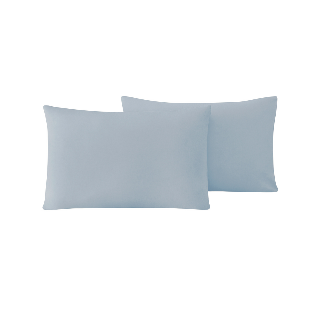 Renforcé Cotton Pillowcases Plain, 2 pcs, 100% Cotton, light blue, 50x70 cm