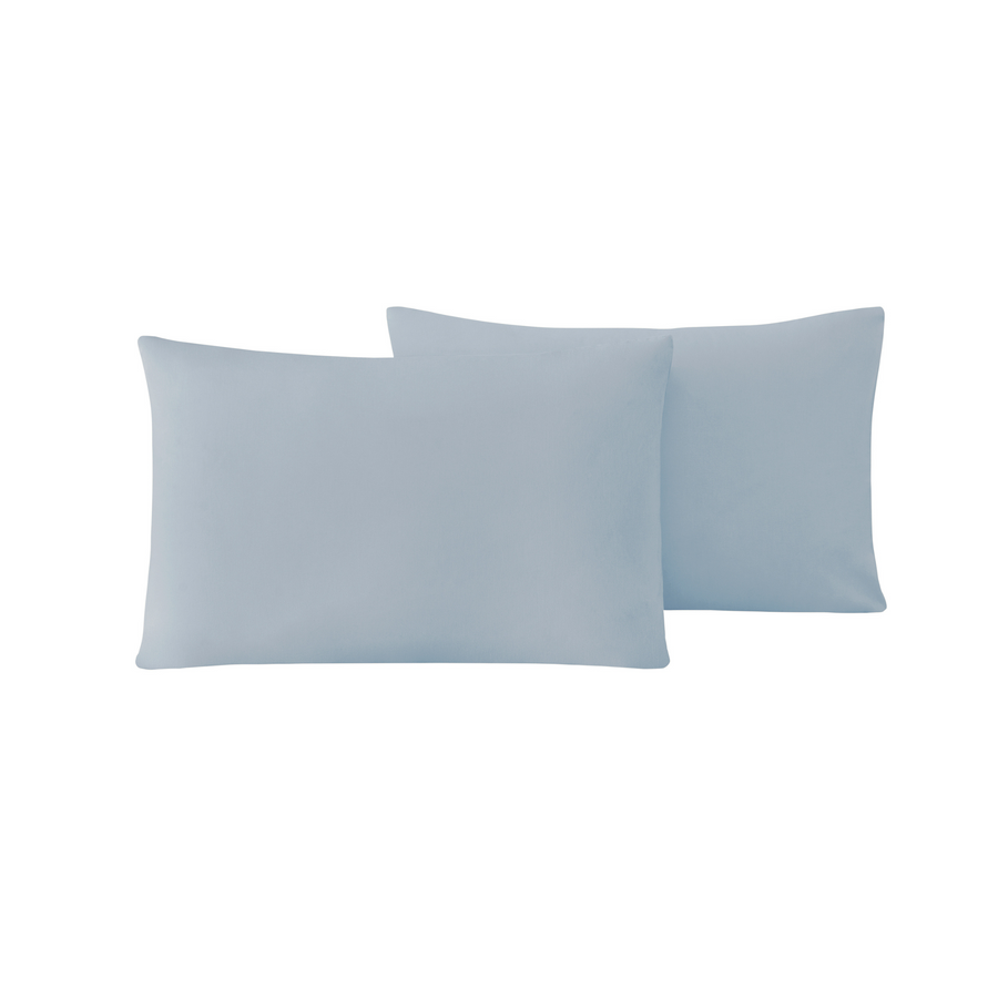 Renforcé Cotton Pillowcases Plain, 2 pcs, 100% Cotton, light blue, 50x70 cm