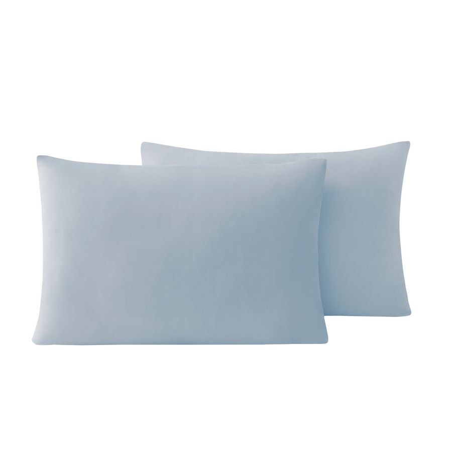Renforcé Cotton Pillowcases Plain, 2 pcs, 100% Cotton, light blue, 60x80 cm
