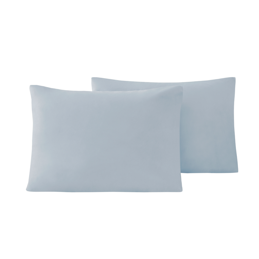 Renforcé Cotton Pillowcases Plain, 2 pcs, 100% Cotton, light blue, 70x90 cm