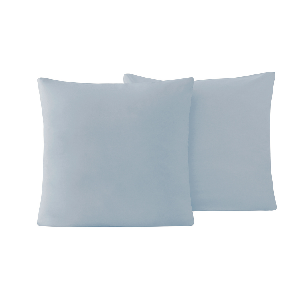 Renforcé Cotton Pillowcases Plain, 2 pcs, 100% Cotton, light blue, 80x80 cm