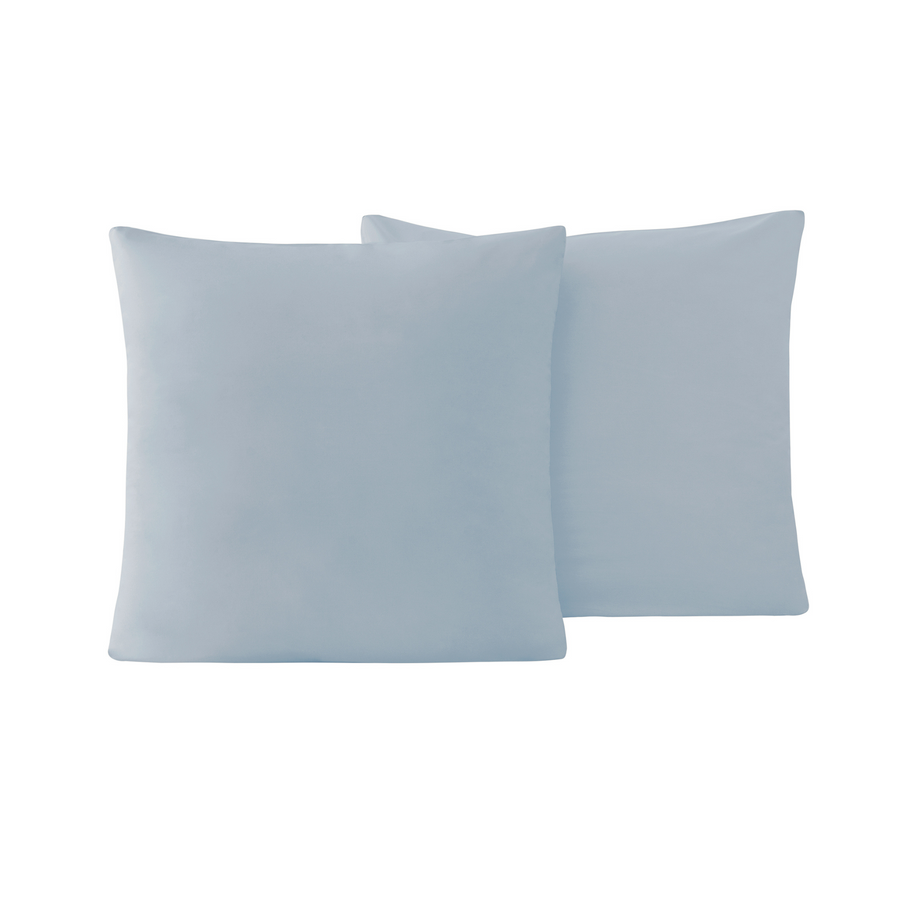 Renforcé Cotton Pillowcases Plain, 2 pcs, 100% Cotton, light blue, 80x80 cm