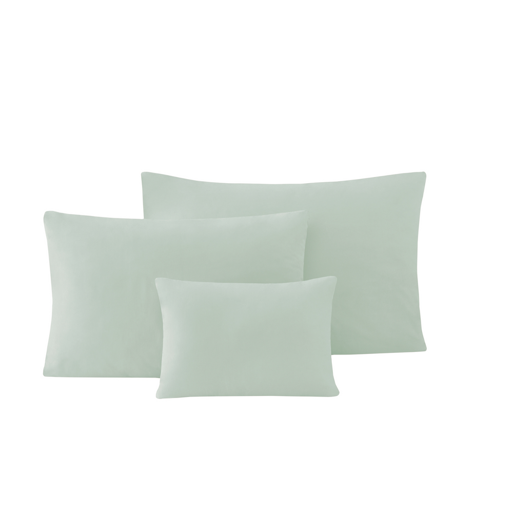 Renforcé Cotton Pillowcases Plain, 2 pcs, 100% Cotton, light green, 40x50 cm
