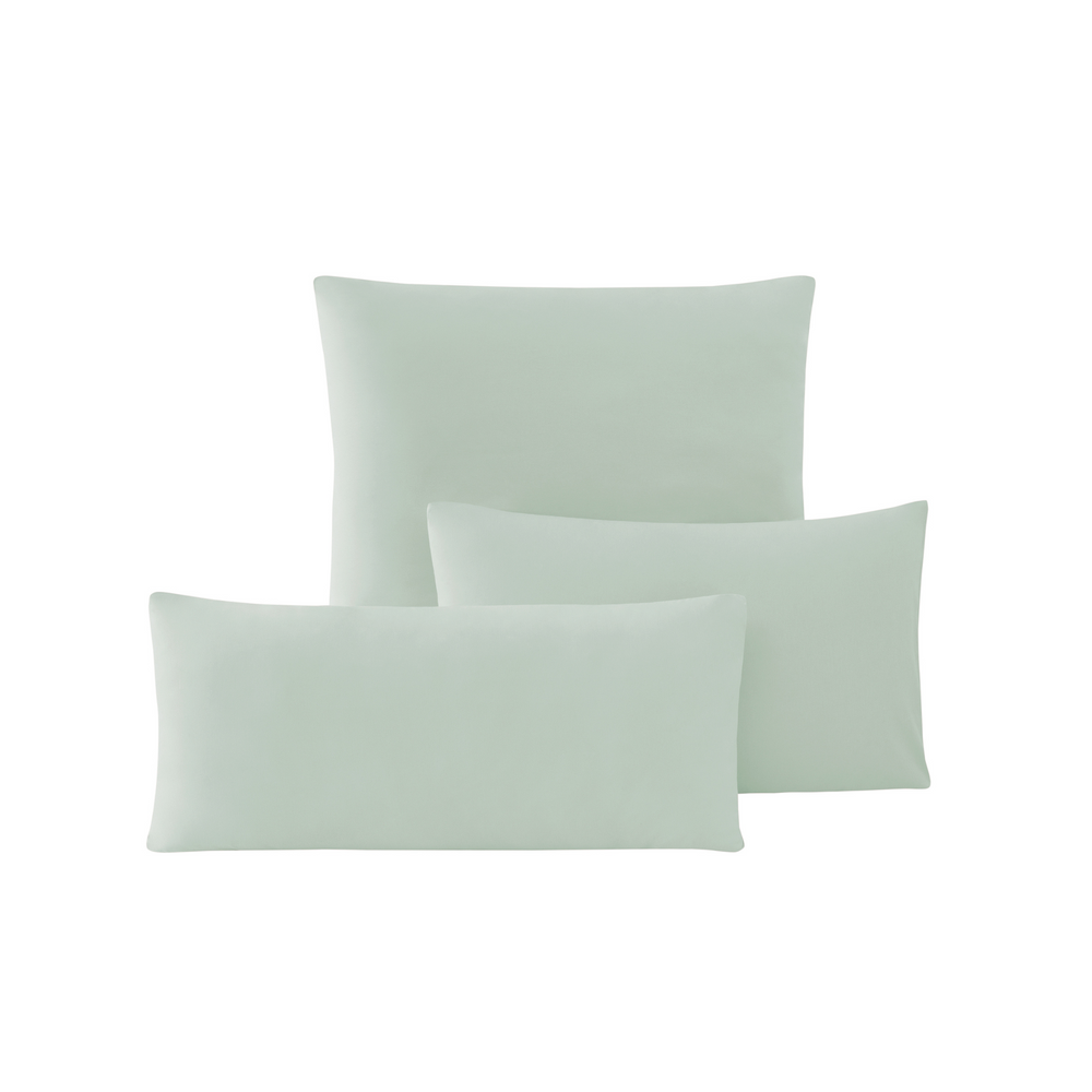 Renforcé Cotton Pillowcases Plain, 2 pcs, 100% Cotton, light green, 80x80 cm