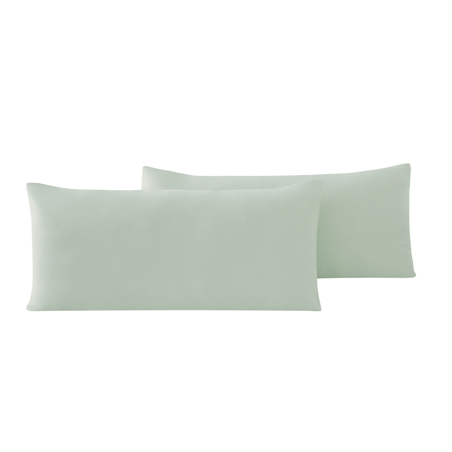 Renforcé Cotton Pillowcases Plain, 2 pcs, 100% Cotton, light green, 40x80 cm
