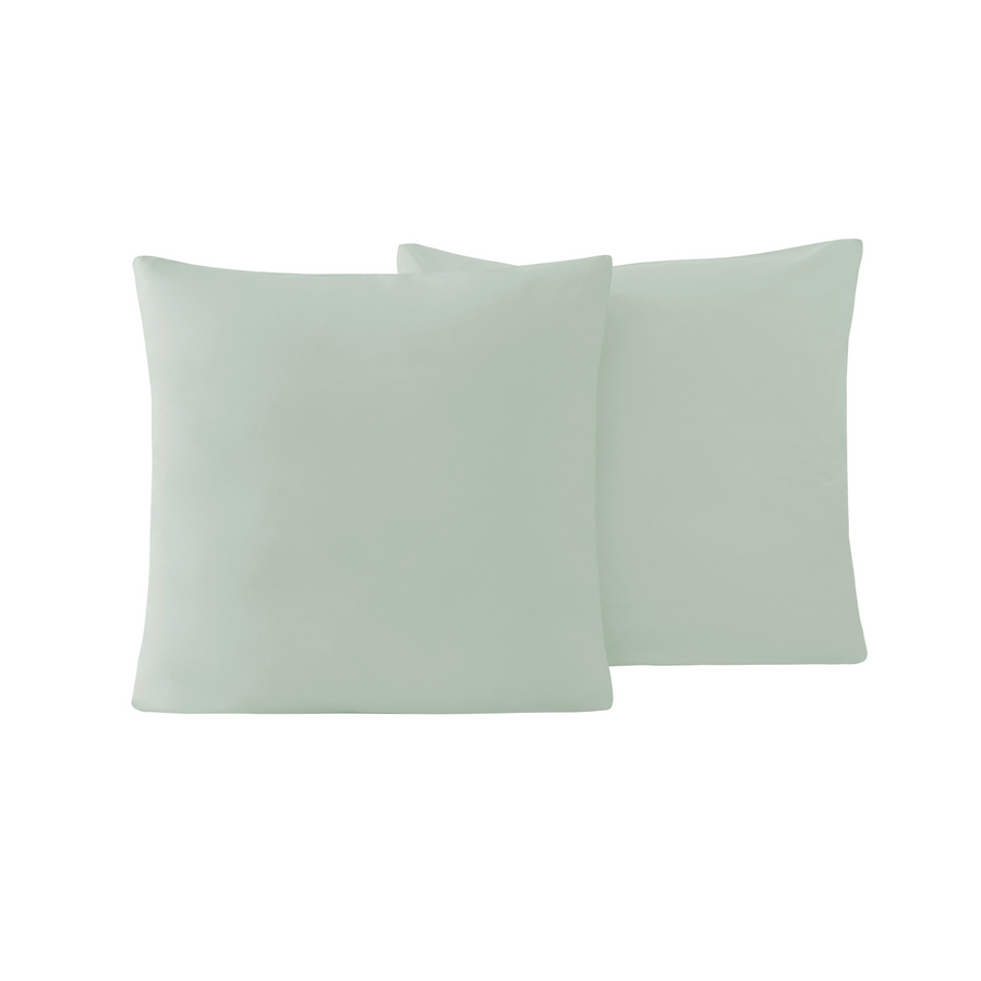 Renforcé Cotton Pillowcases Plain, 2 pcs, 100% Cotton, light green, 80x80 cm