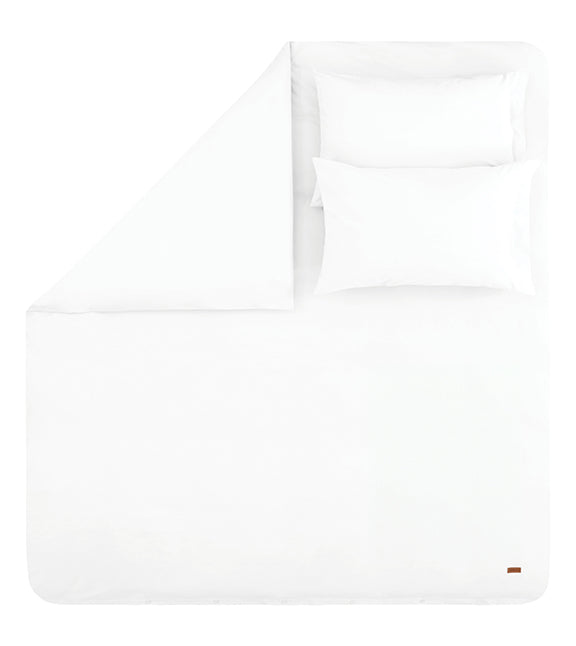 Renforcé Cotton Duvet Cover Plain, 100% Cotton, white, 140x200 cm