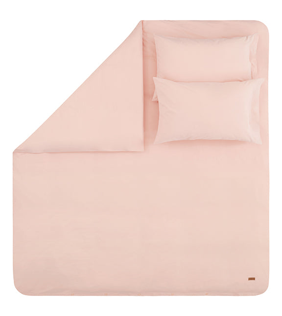 Renforcé Cotton Duvet Cover Plain, 100% Cotton, pink, 140x200 cm