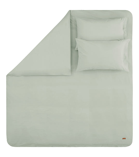 Renforcé Cotton Duvet Cover Plain, 100% Cotton, light green, 200x200 cm