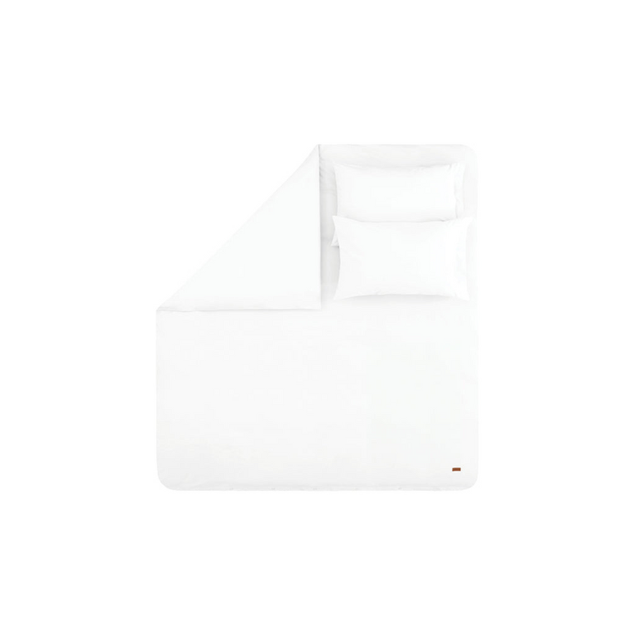Renforcé Cotton Duvet Cover Plain, 100% Cotton, white, 160x220 cm