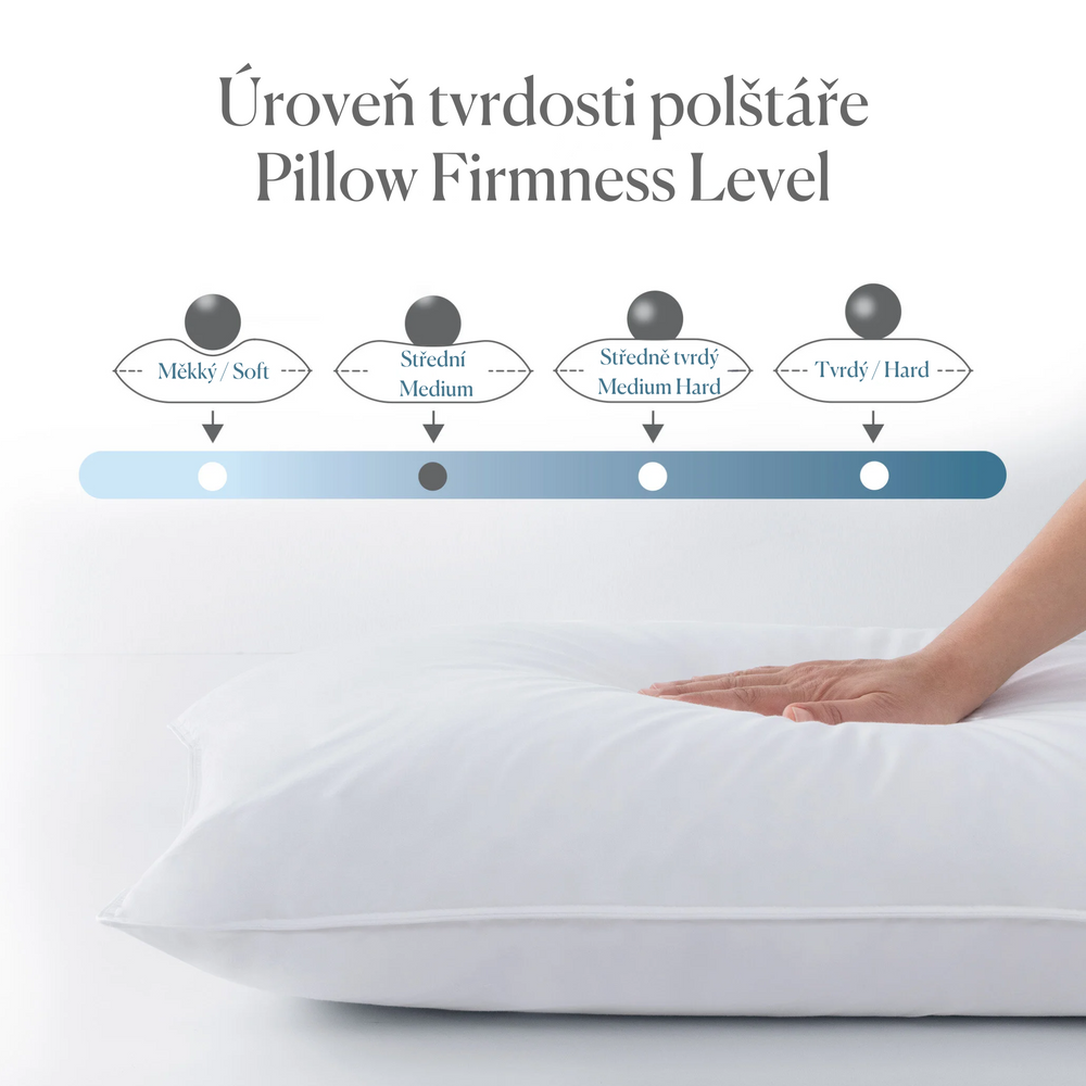 Down Pillow Pure, filled with goose down, 1000 g, 50x70 cm