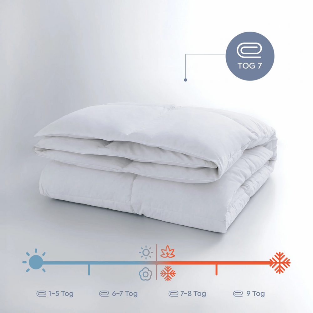 Down Duvet Pure, filled with goose down, 350 g/m², 160x220 cm