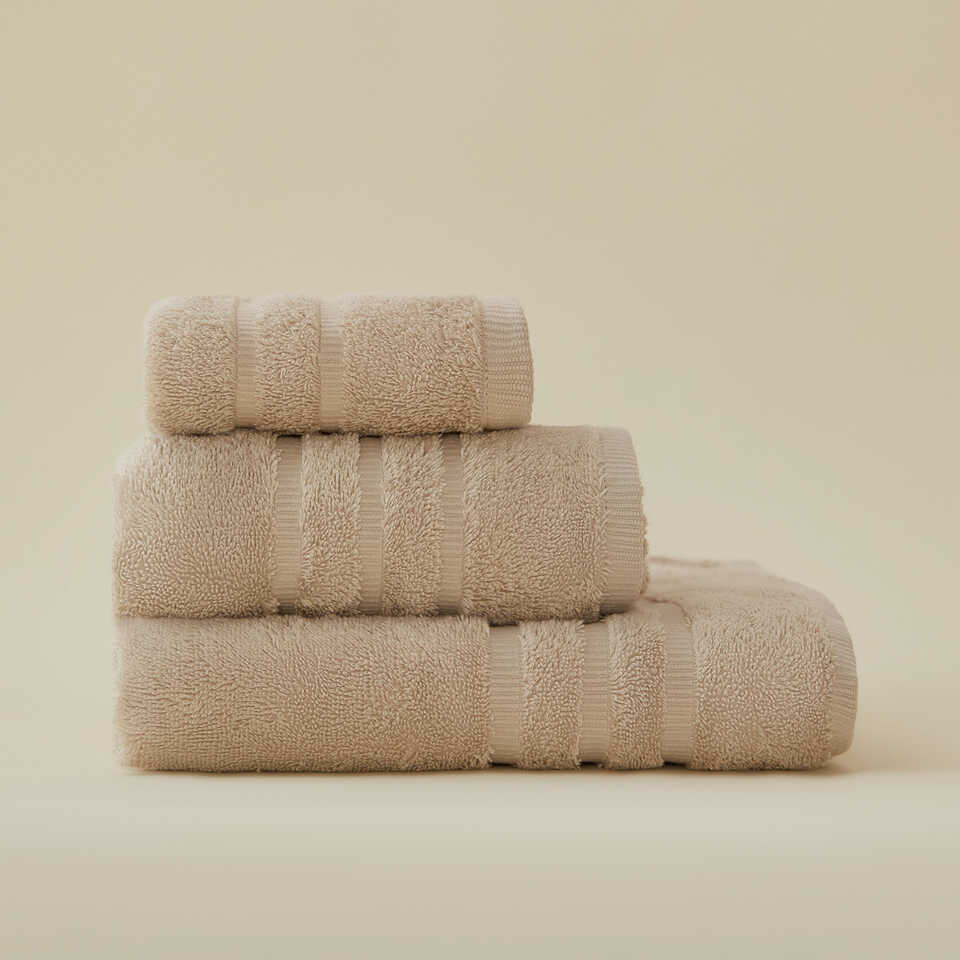 Cotton Towel Micro Touch, 100% Premium Cotton, Beige, 50x100 cm