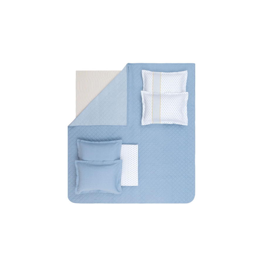 Cotton Bedspread Set Gilber, with Throw, Fitted Sheet and Pillowcases, 220x230 cm