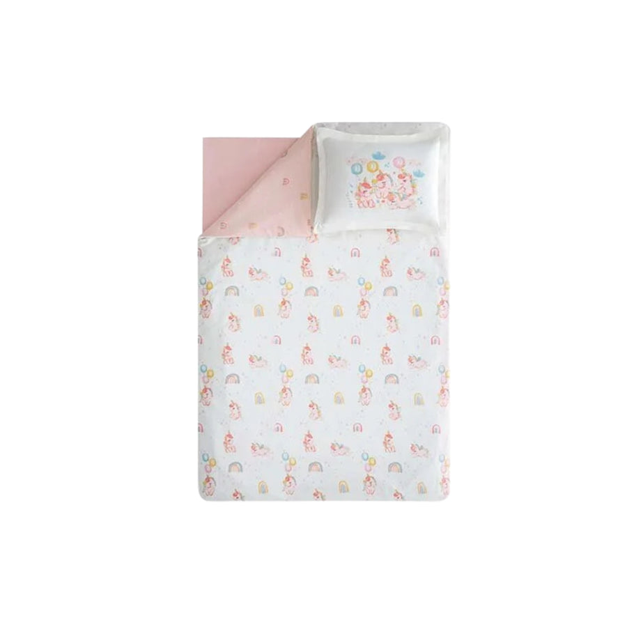 Baby Bedding Set Unicorn, for Crib, 100% Organic Cotton, 100x150 cm
