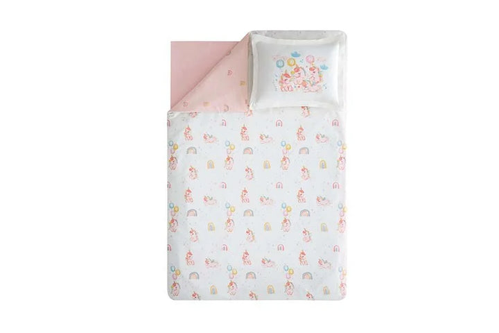 Baby Bedding Set Unicorn, for Crib, 100% Organic Cotton, 100x150 cm