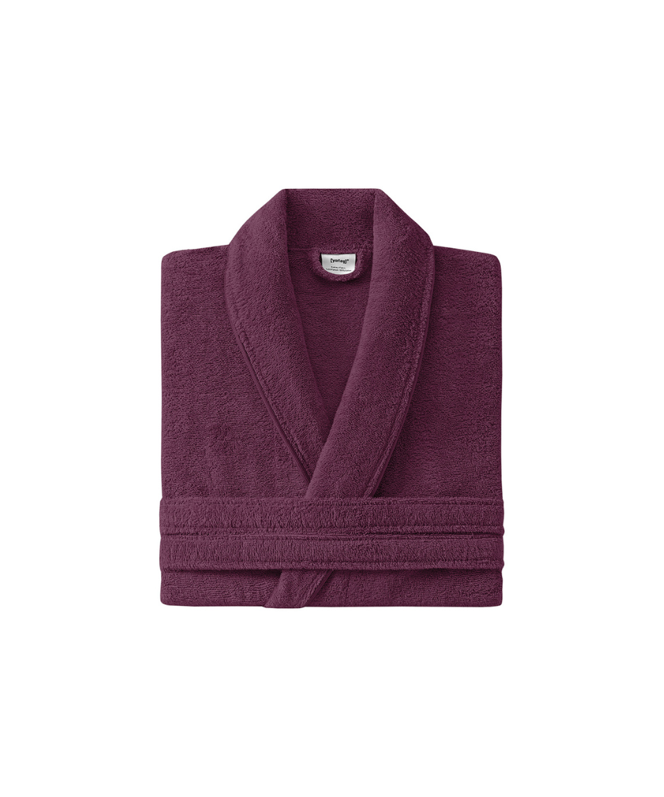 Classic Bathrobe Essentials, 100% Cotton Jersey, Purple, size L/XL