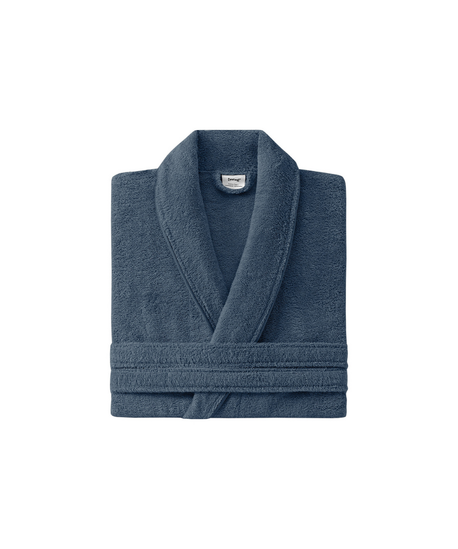 Classic Bathrobe Essentials, 100% Cotton Jersey, Navy, size S/M